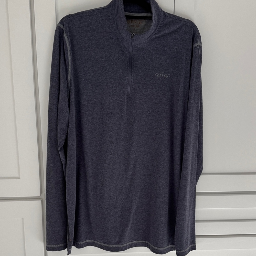 Orvis Men's Long Sleeve 3/4 zip pullover